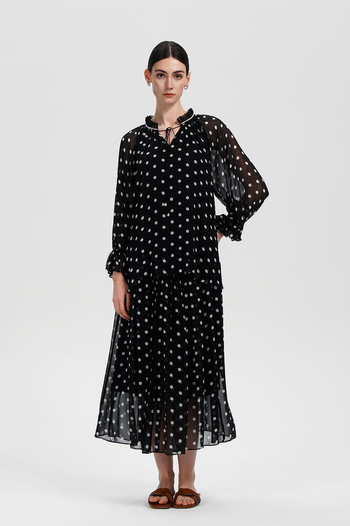 Eulalie Silk Polka Set