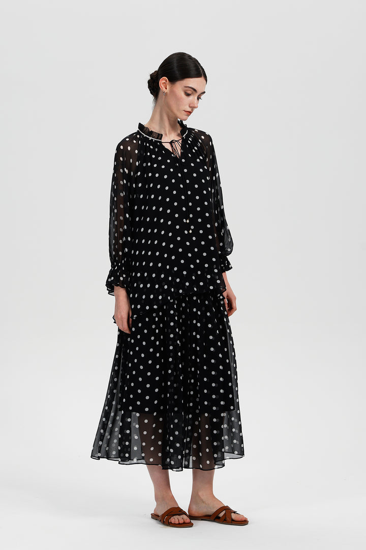 Eulalie Silk Polka Set