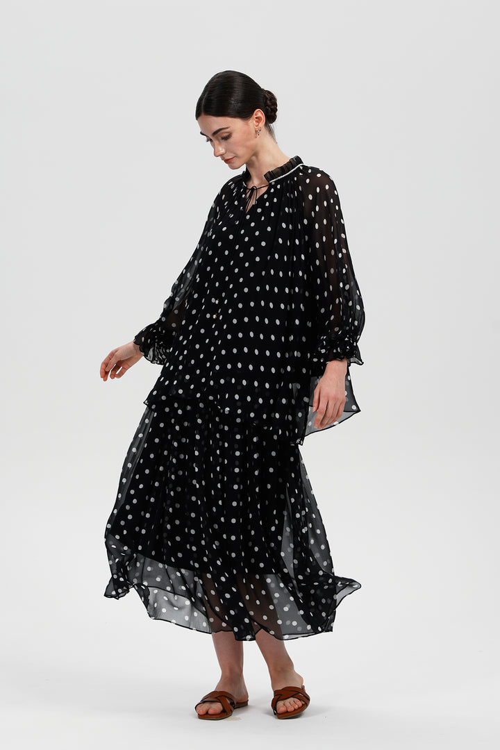 Eulalie Silk Polka Set