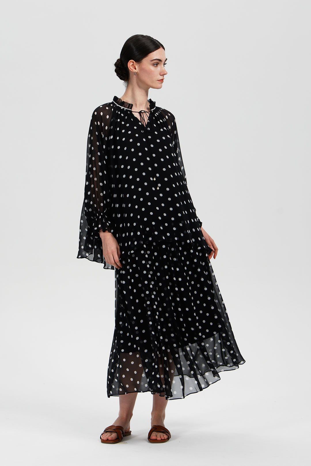 Eulalie Silk Polka Set