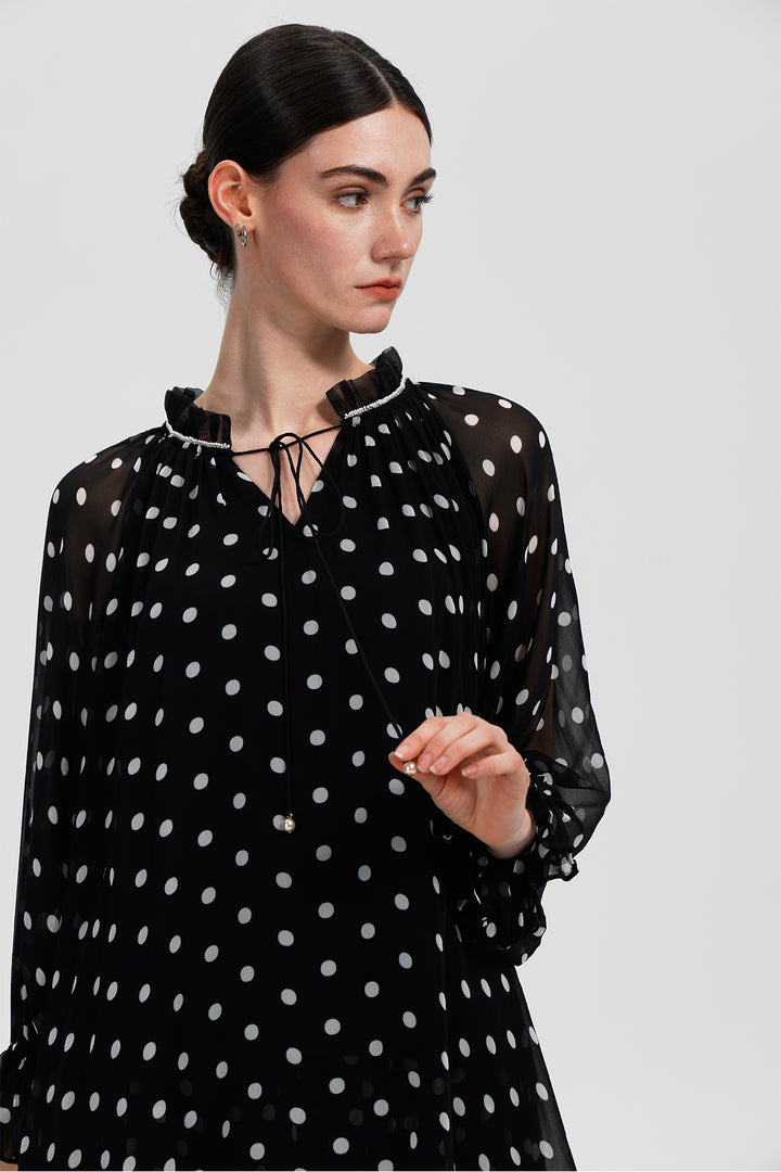 Eulalie Silk Polka Set