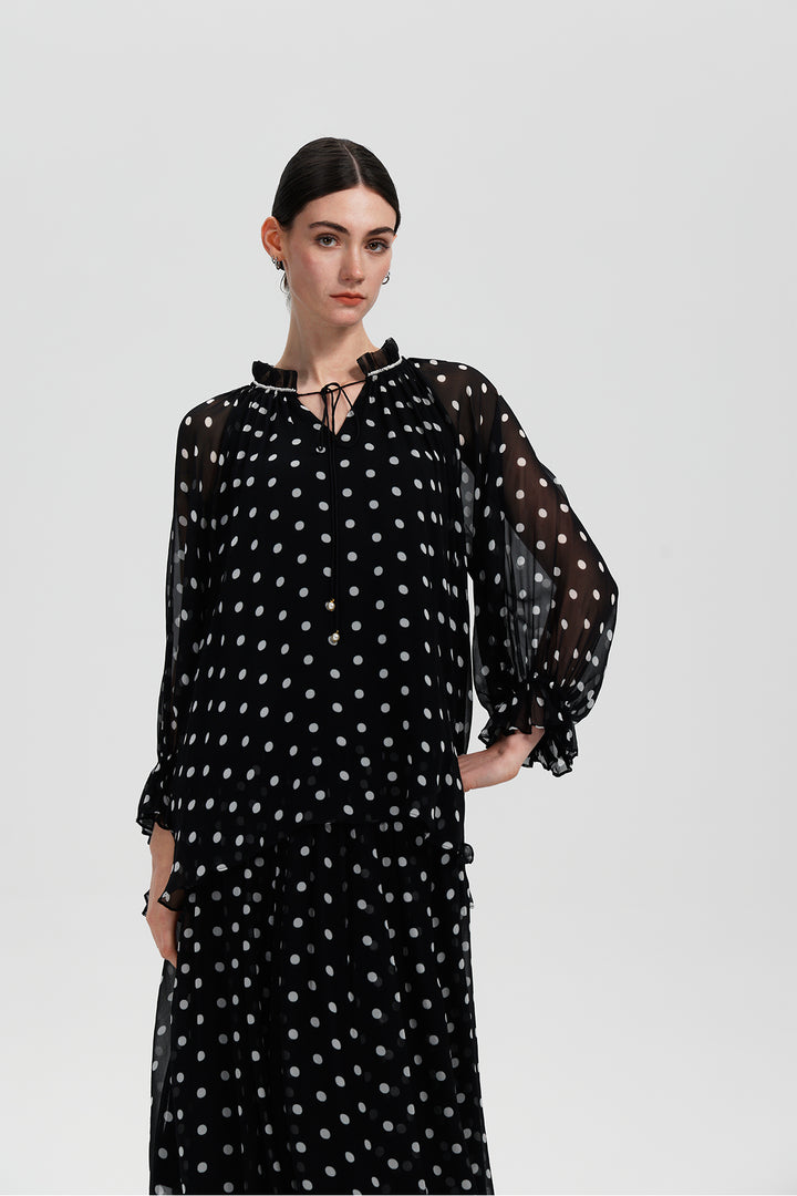 Eulalie Silk Polka Set