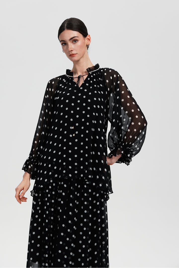 Eulalie Silk Polka Set