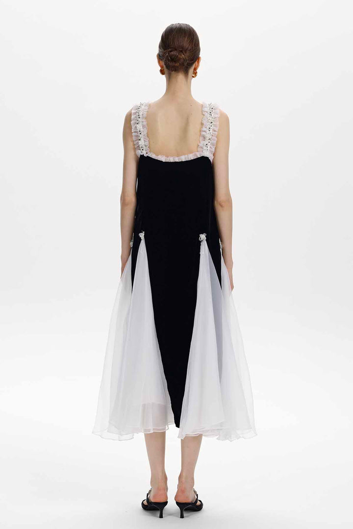 Olympe Pearl-Embellished Velvet Dress