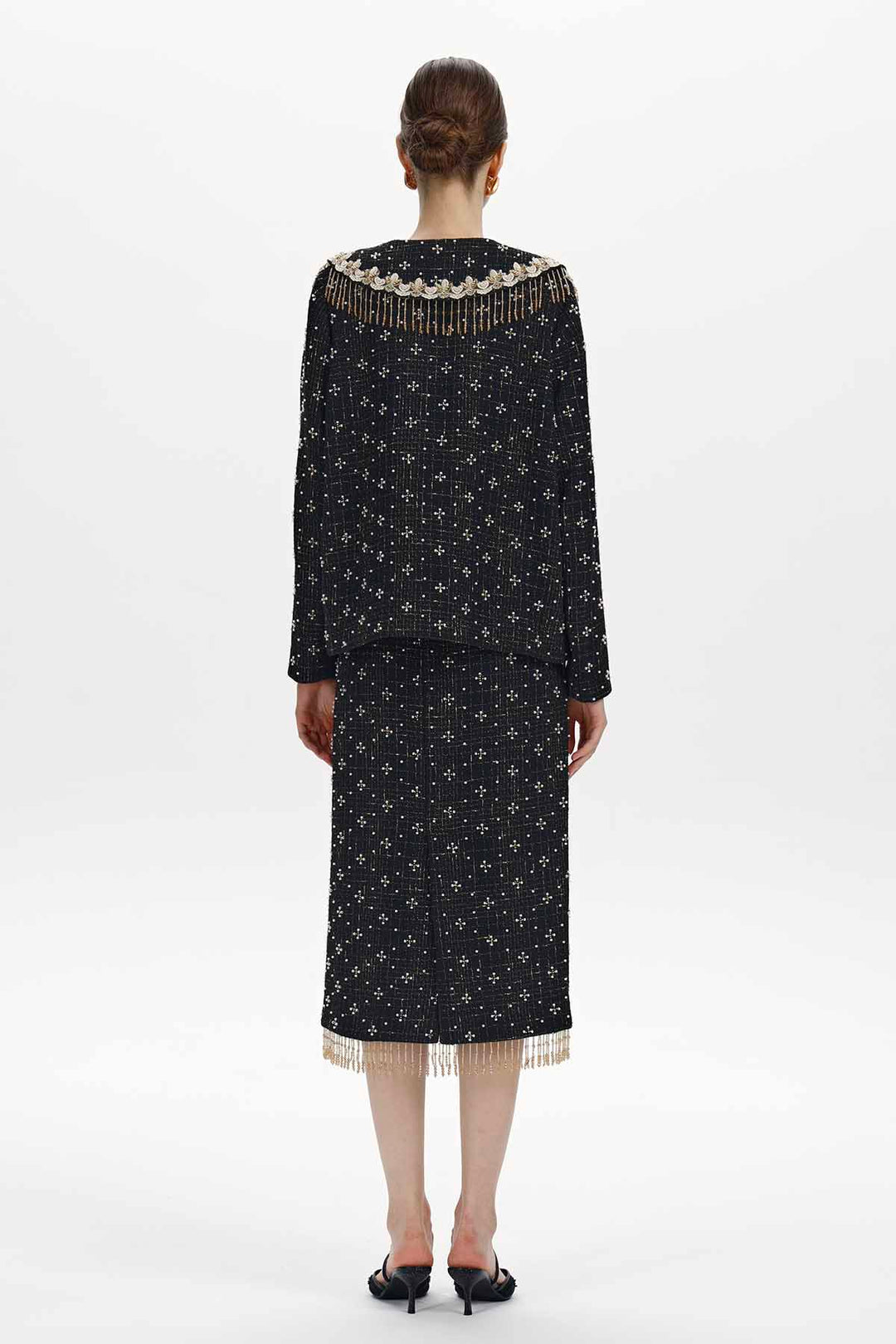 Perrine Embellished Tweed Two-Piece Set