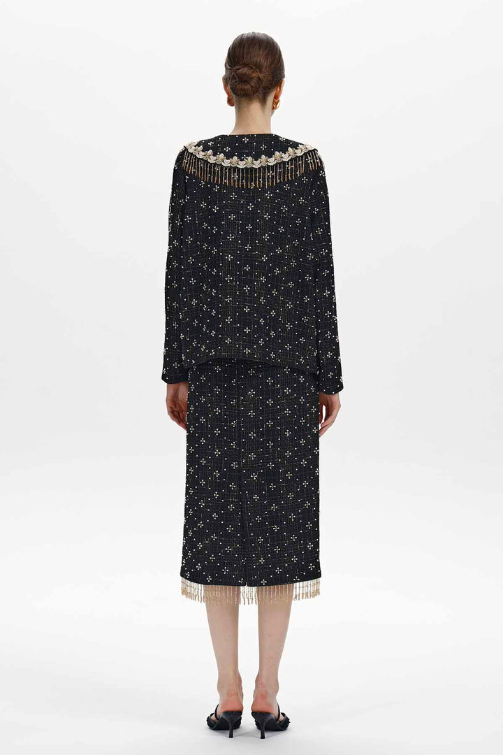 Perrine Embellished Tweed Two-Piece Set
