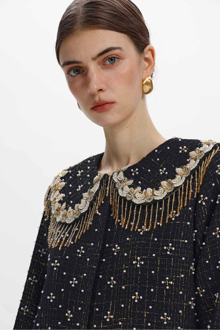 Perrine Embellished Tweed Two-Piece Set