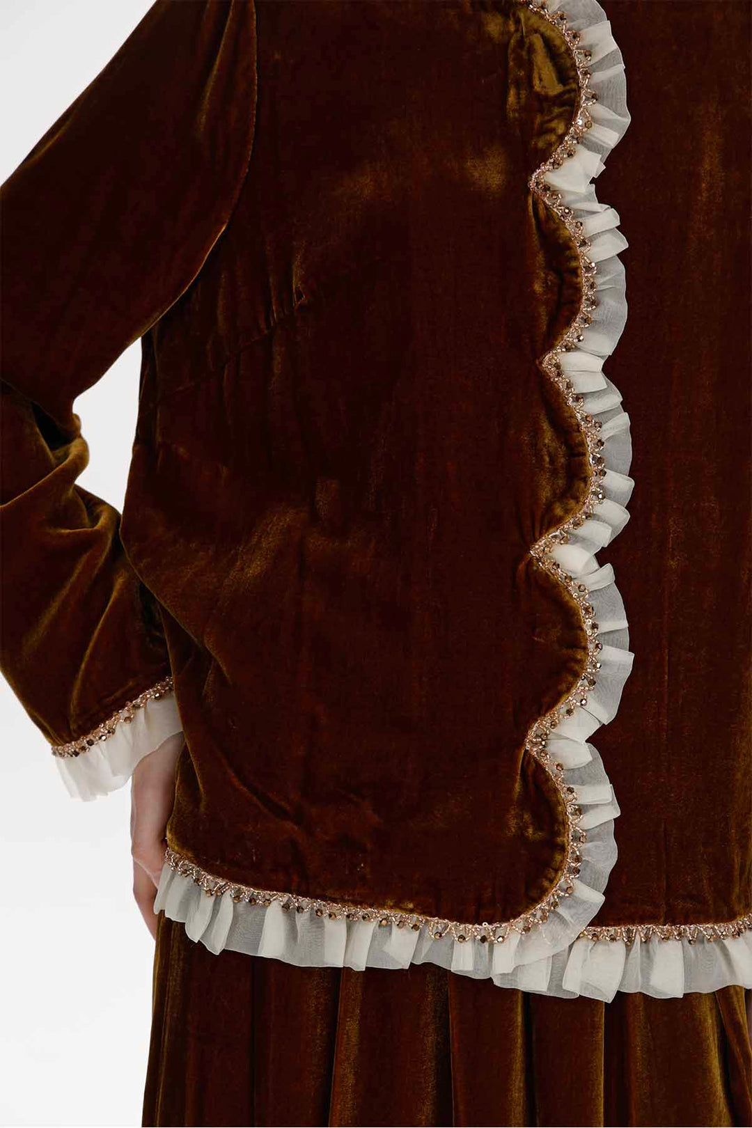 Isaure Ruffled Velvet Two-Piece Set