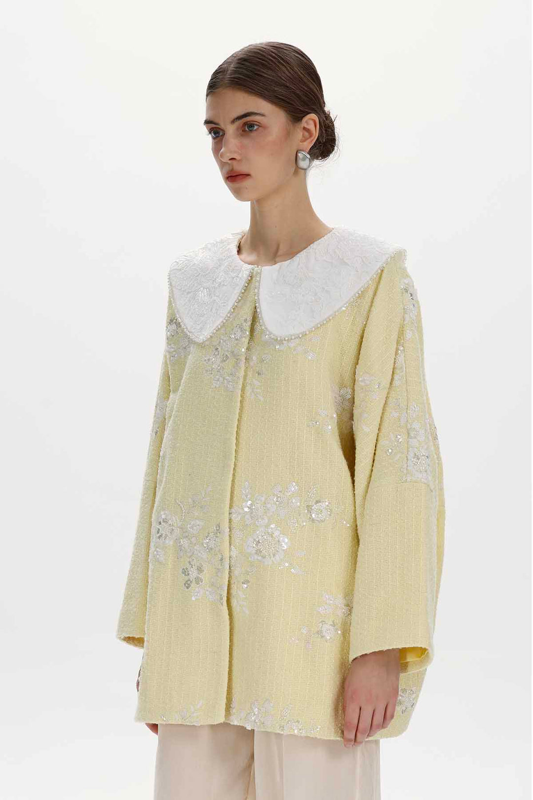 Fenella Floral Sequin Collar Jacket
