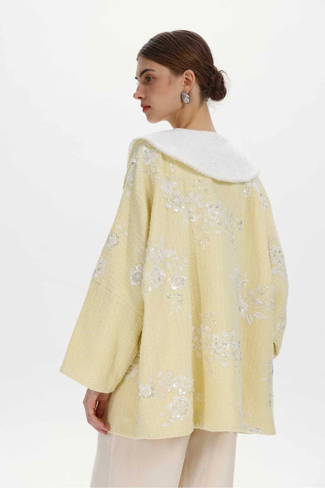 Fenella Floral Sequin Collar Jacket
