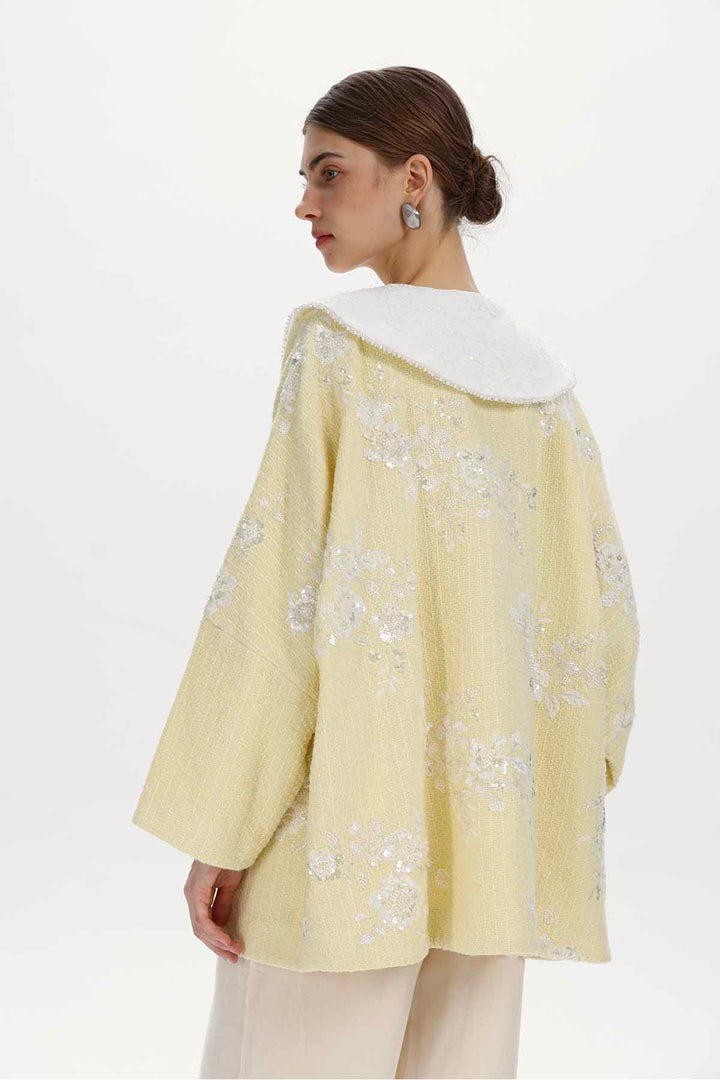Fenella Floral Sequin Collar Jacket
