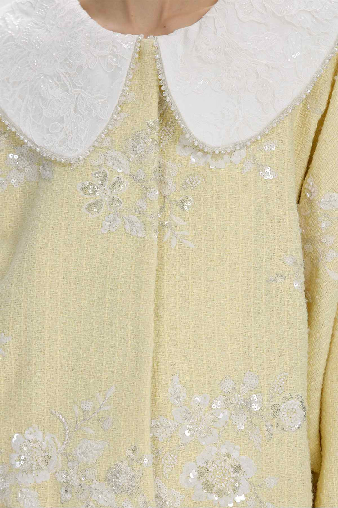 Fenella Floral Sequin Collar Jacket