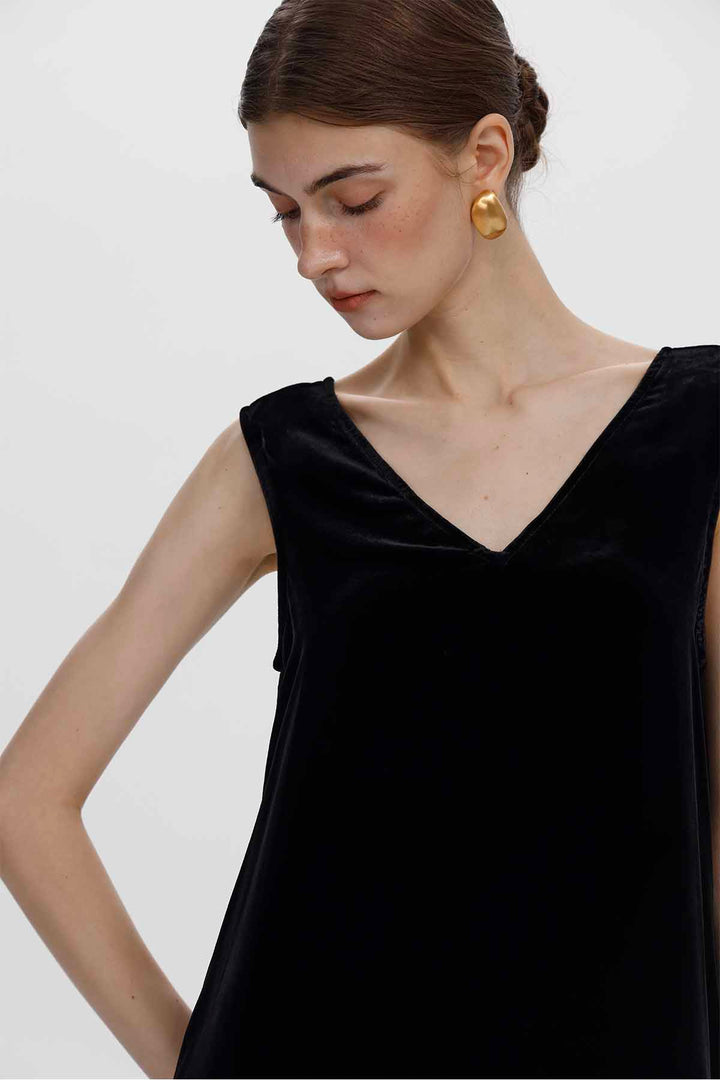 Rosamund Velvet Bow-Back Maxi Dress