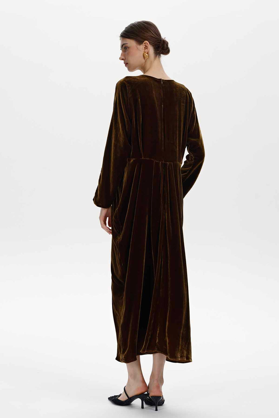 Adele Beaded Floral Velvet Maxi Dress