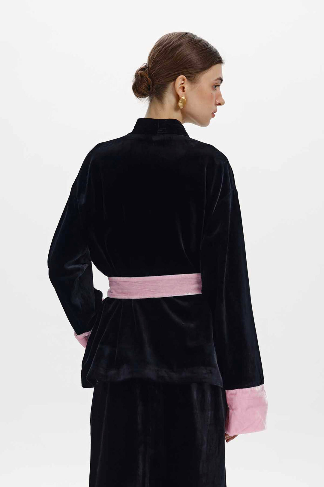 Cora Hand Beaded Floral Silk Velvet Jacket