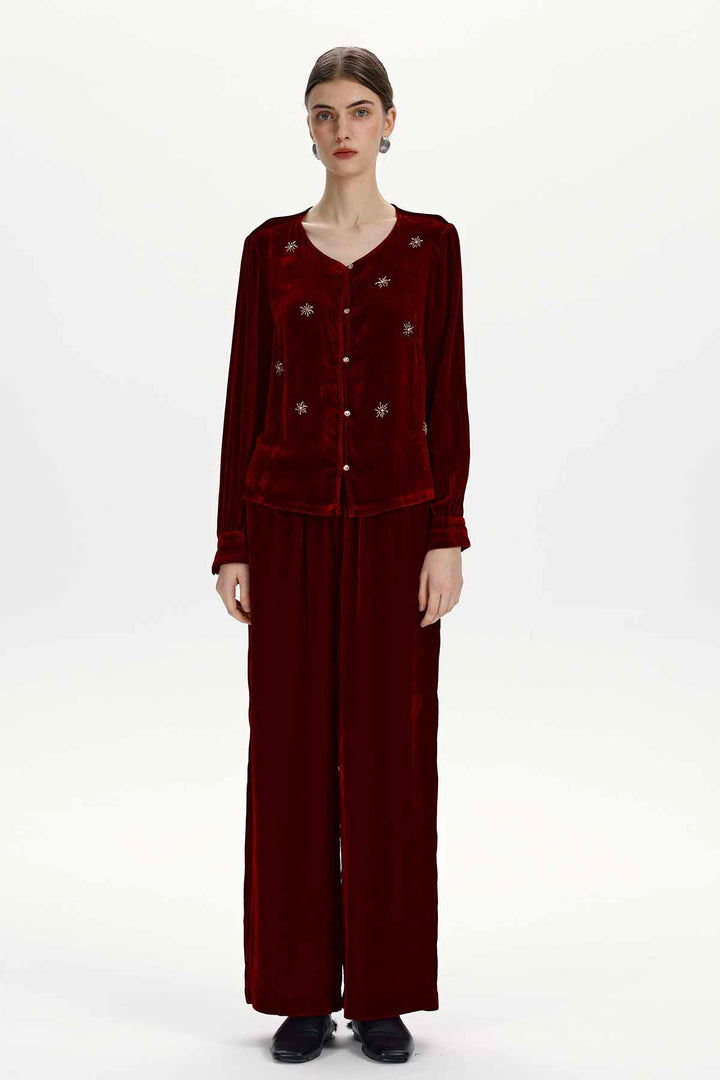 Greer Beaded Velvet Set
