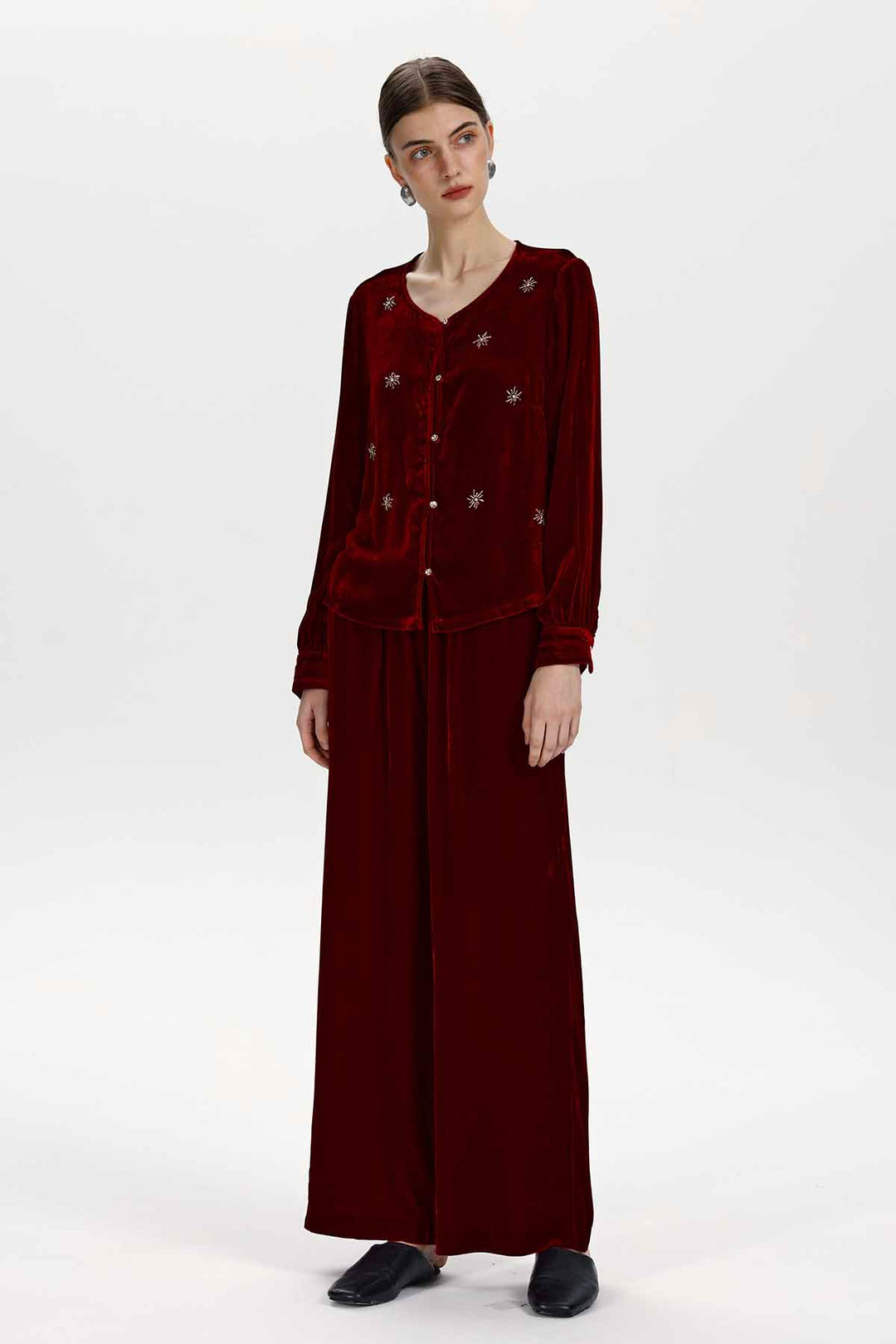 Greer Beaded Velvet Set