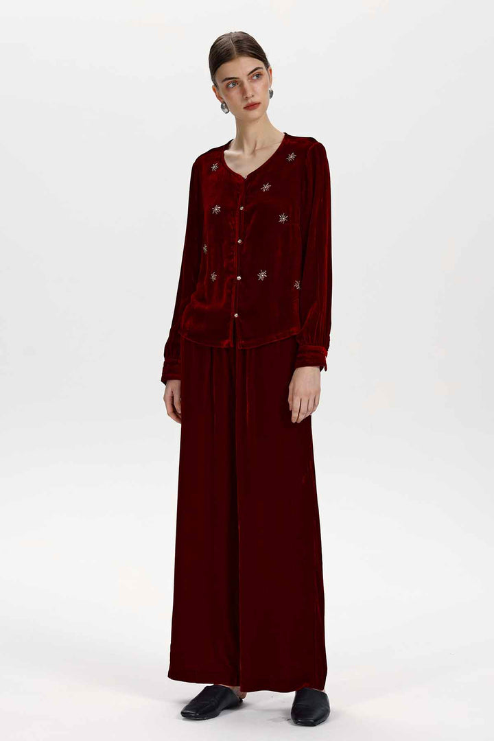 Greer Beaded Velvet Set