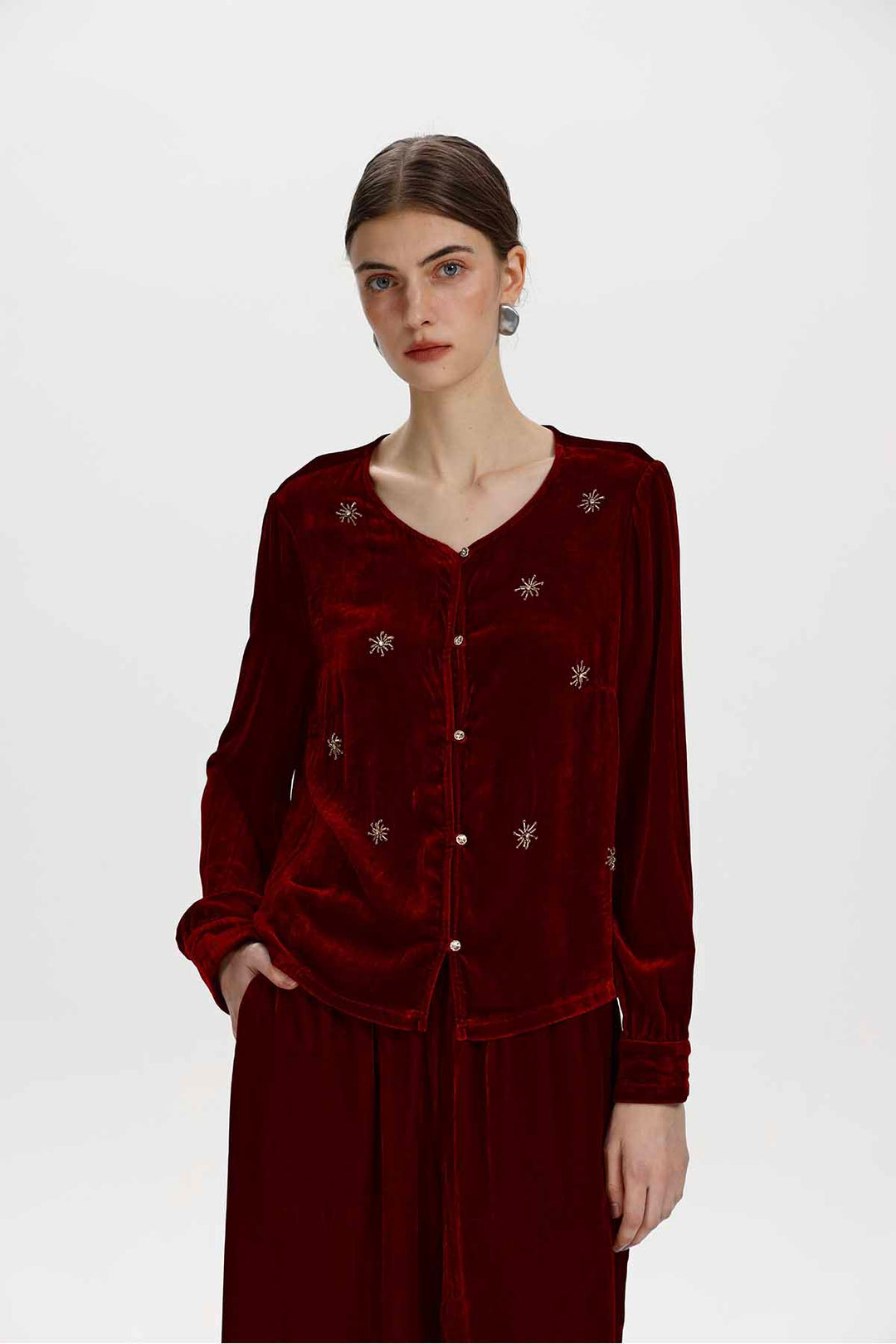 Greer Beaded Velvet Set