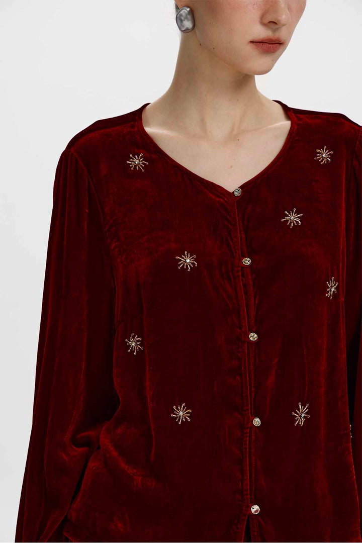 Greer Beaded Velvet Set