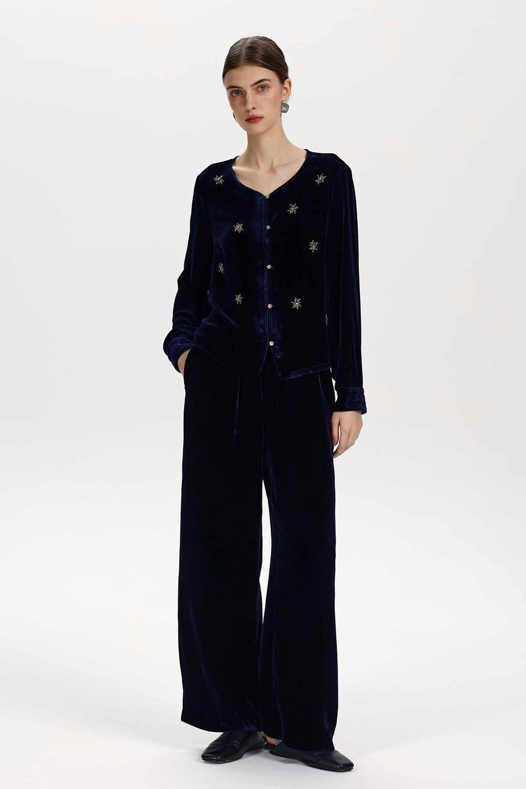 Greer Beaded Velvet Set