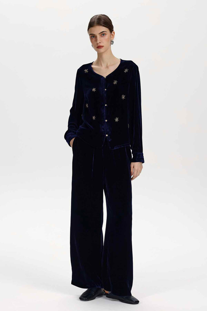 Greer Beaded Velvet Set