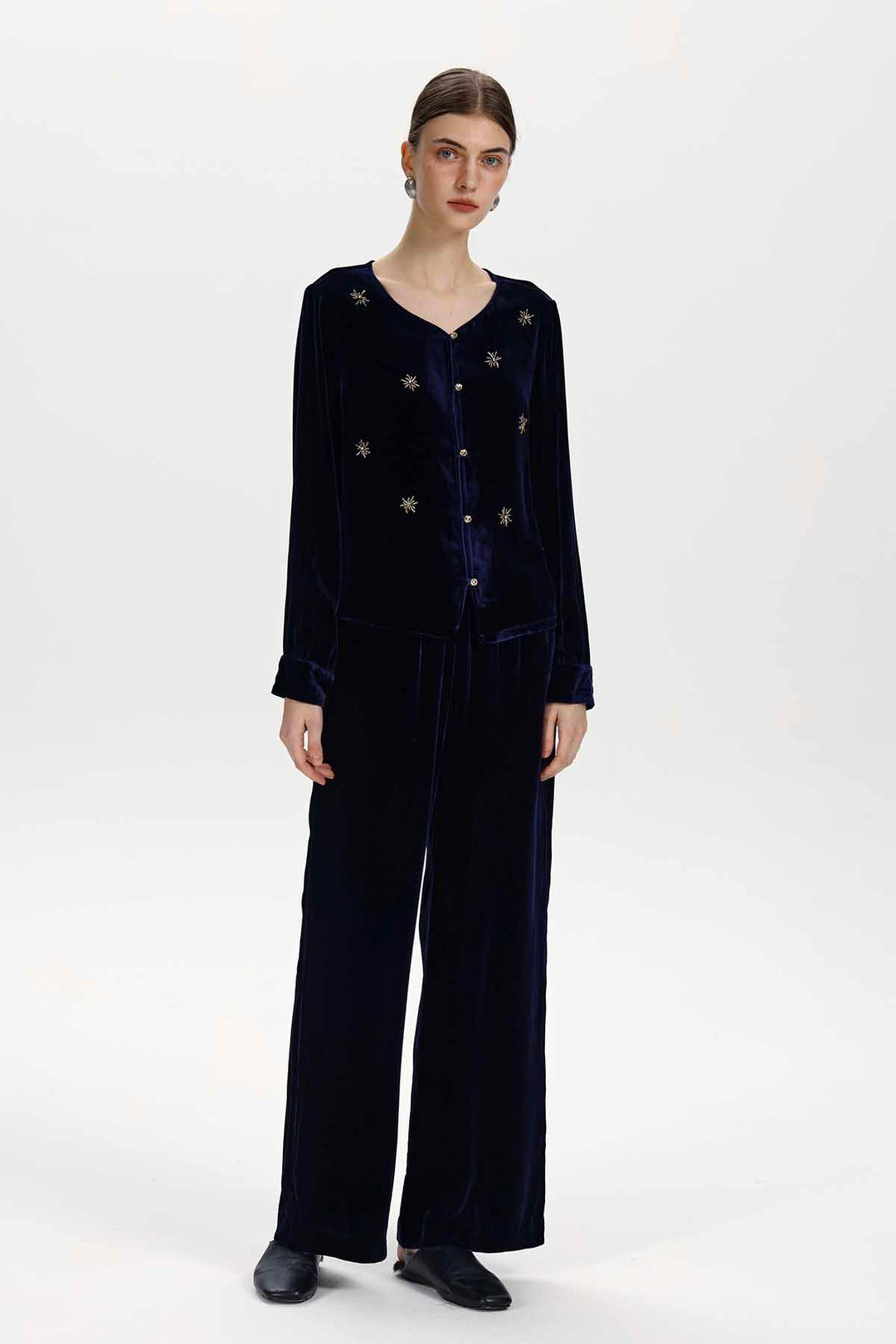 Greer Beaded Velvet Set