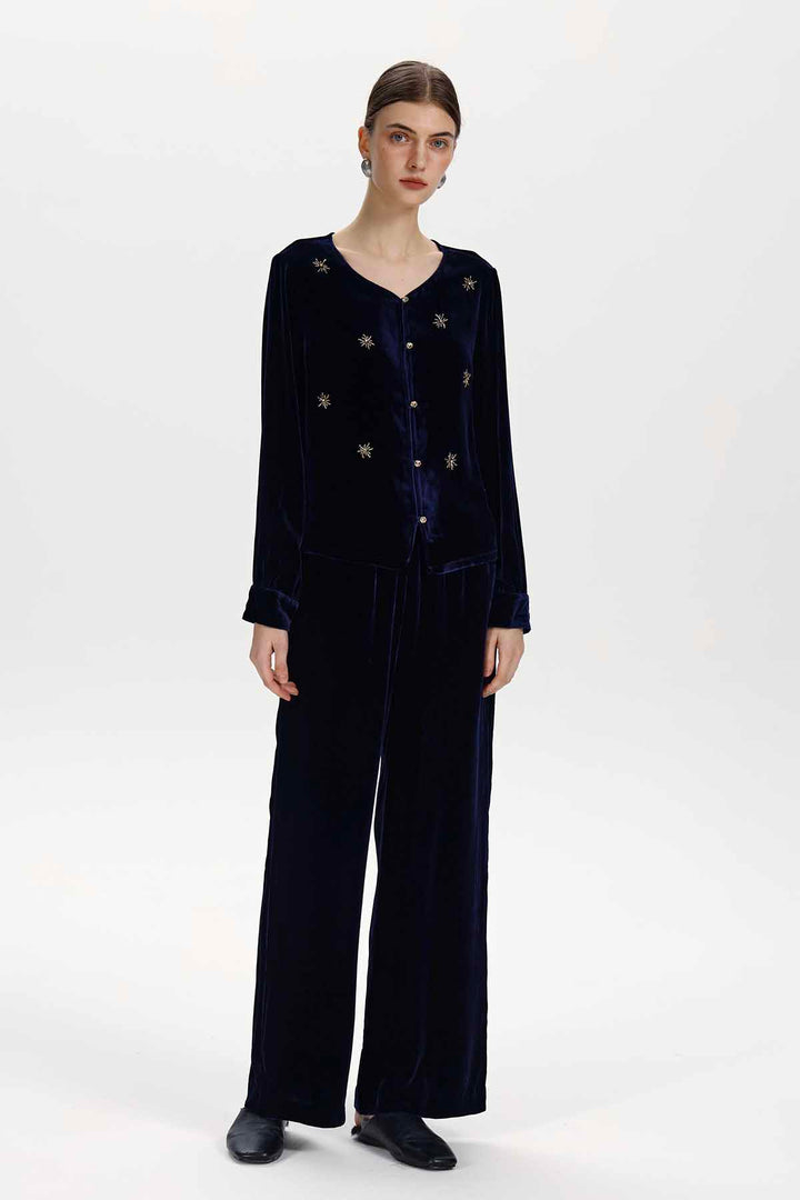 Greer Beaded Velvet Set