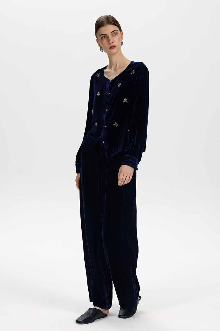 Greer Beaded Velvet Set