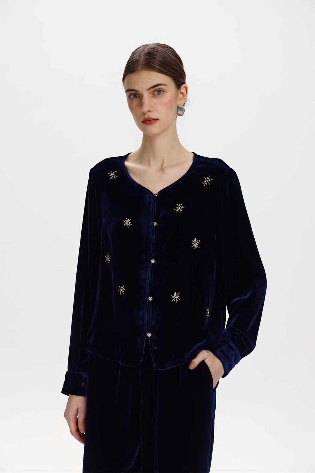 Greer Beaded Velvet Set