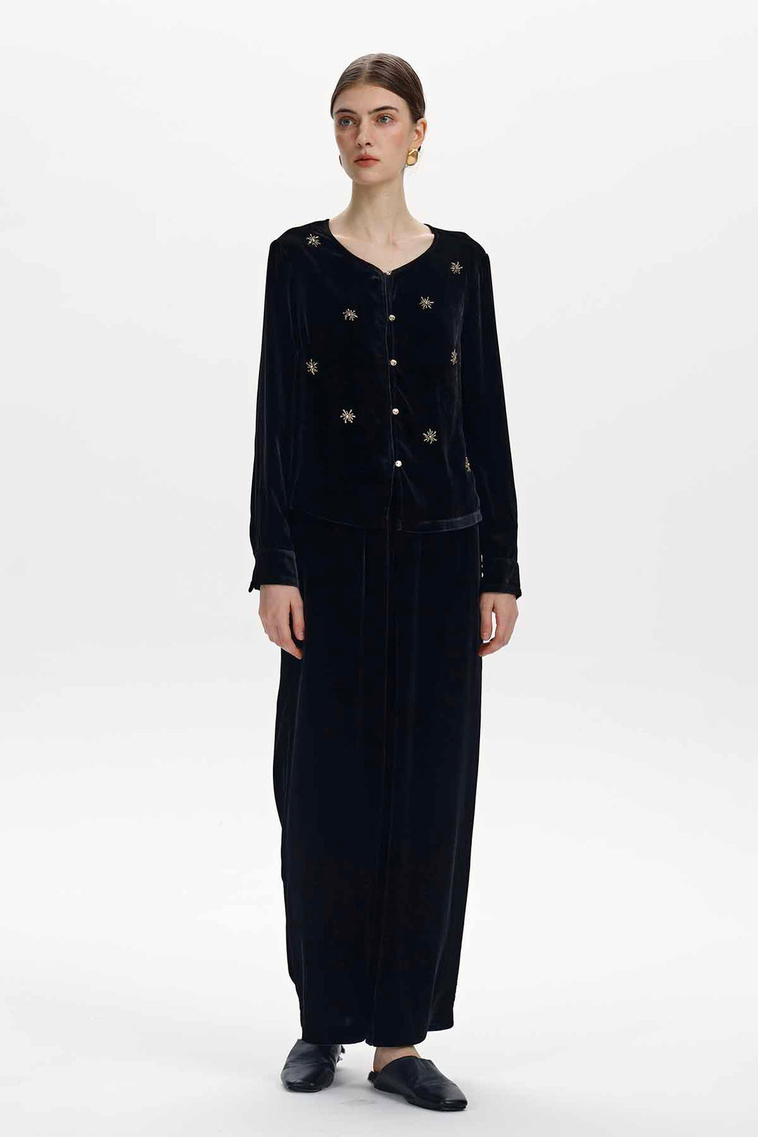 Greer Beaded Velvet Set