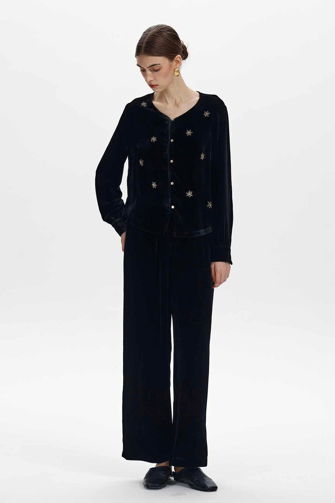 Greer Beaded Velvet Set