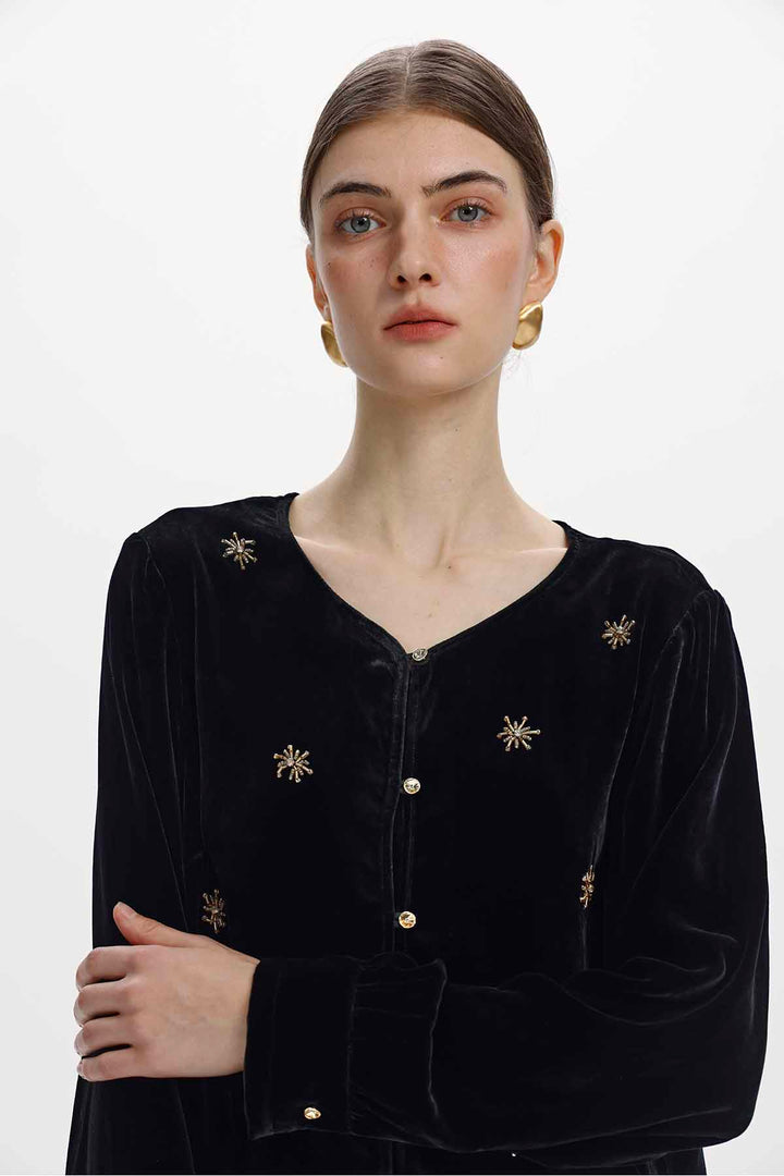 Greer Beaded Velvet Set