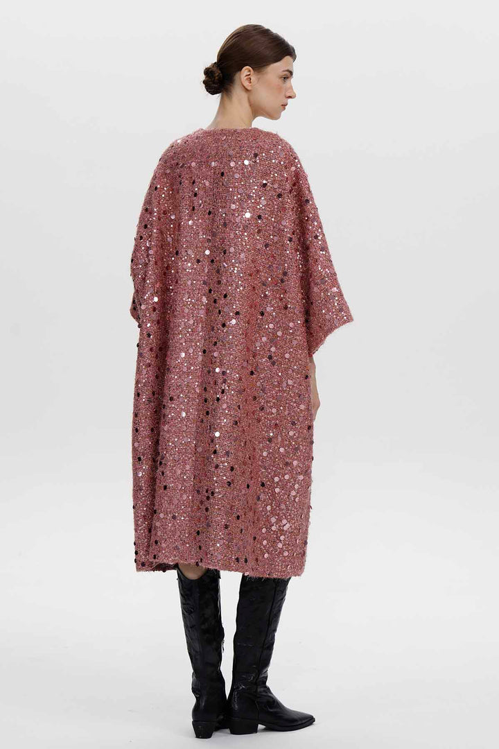 Marianne Sequin Wool Coat
