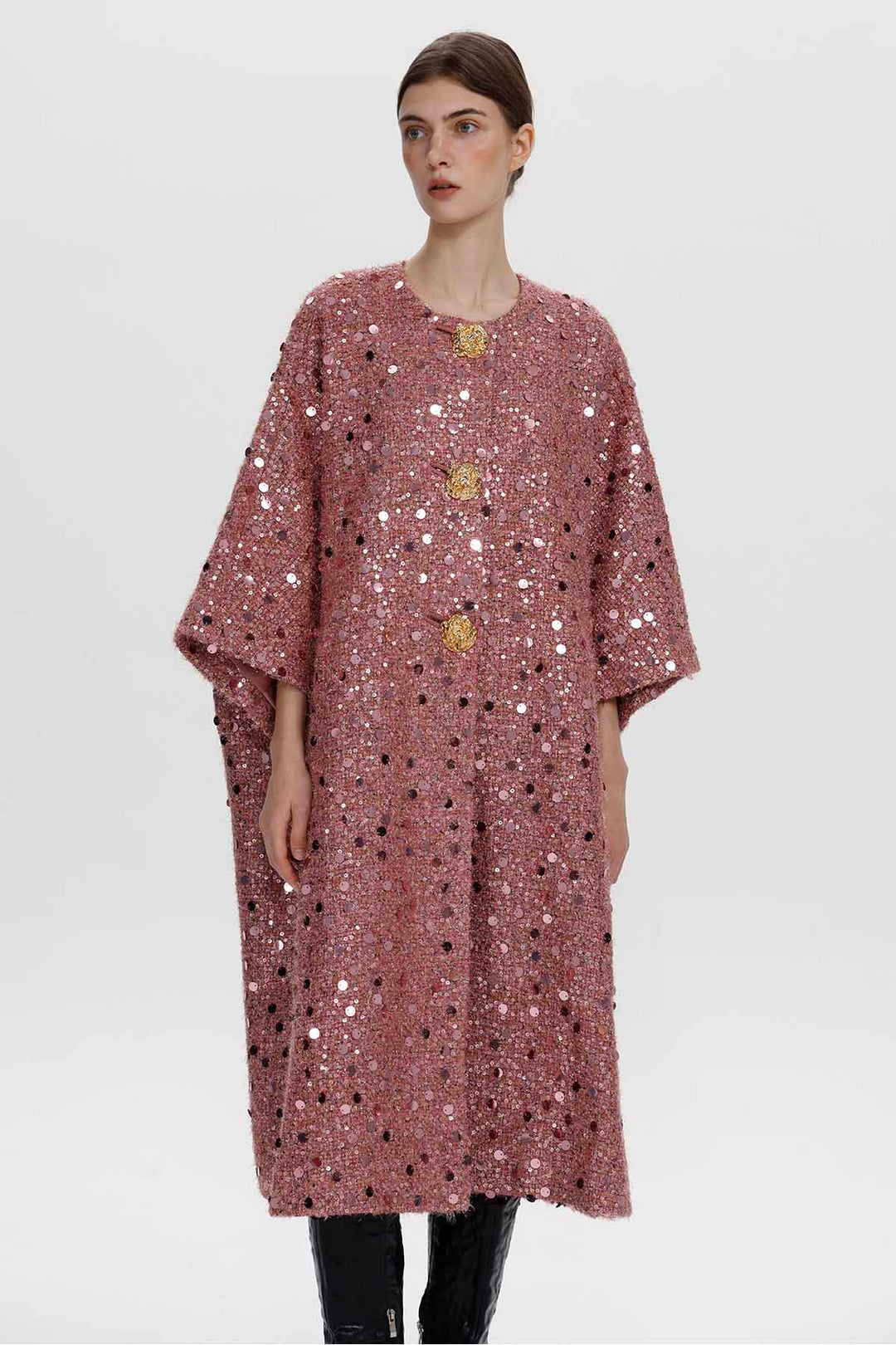 Marianne Sequin Wool Coat