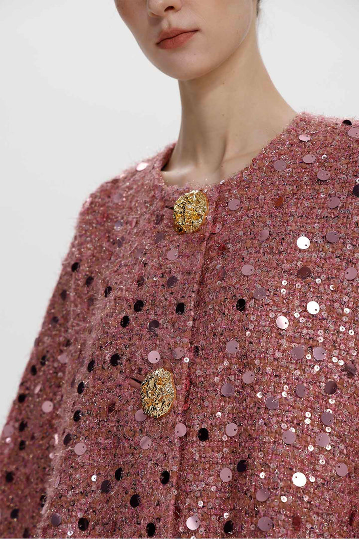 Marianne Sequin Wool Coat