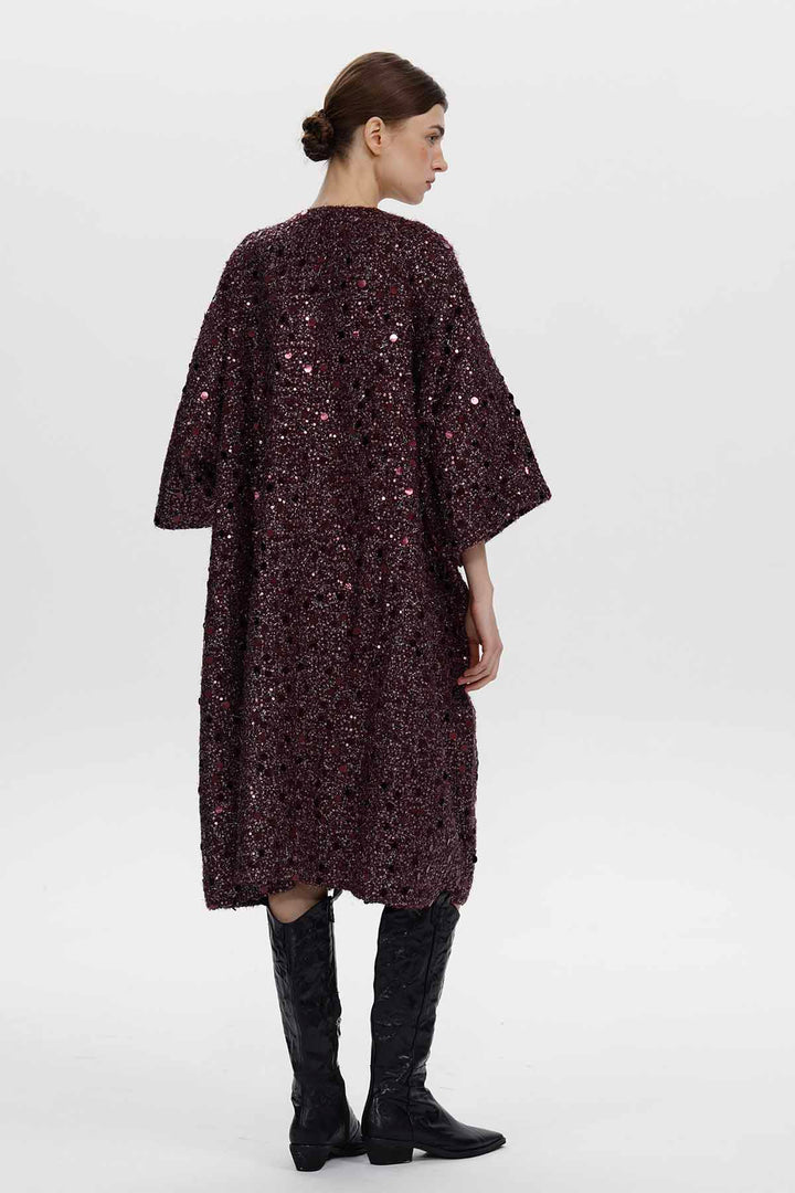 Marianne Sequin Wool Coat