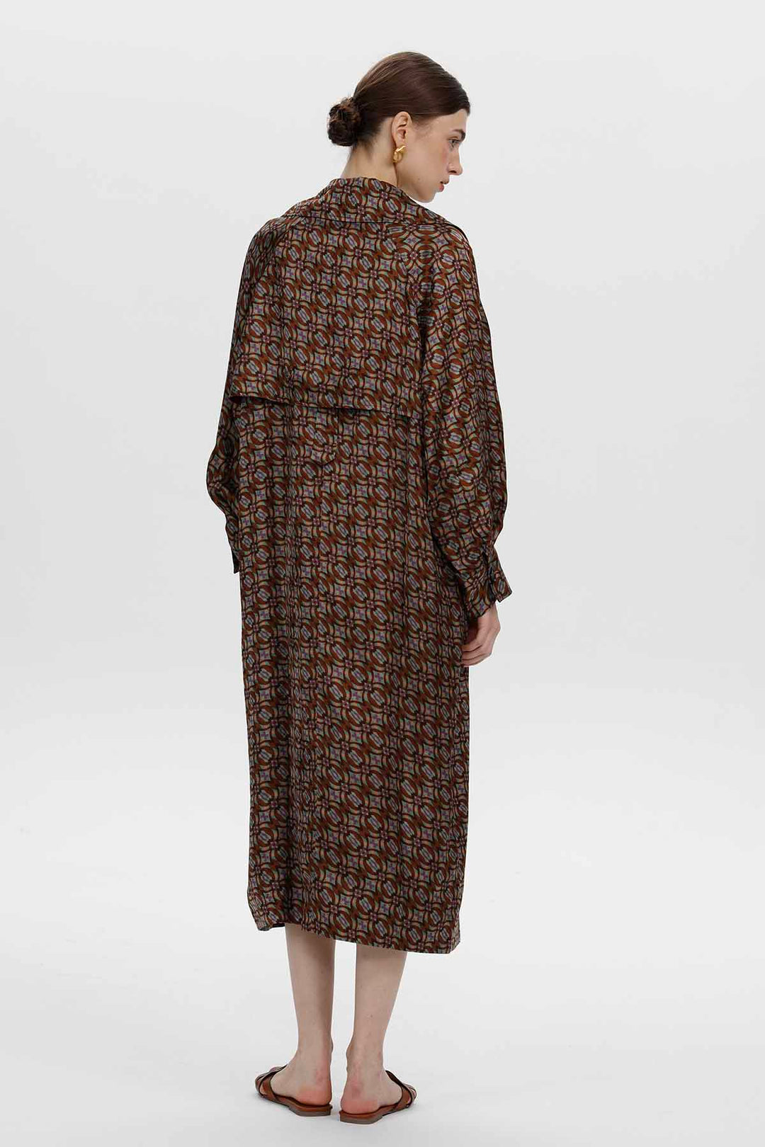 Trench leggero con stampa geometrica Nadine