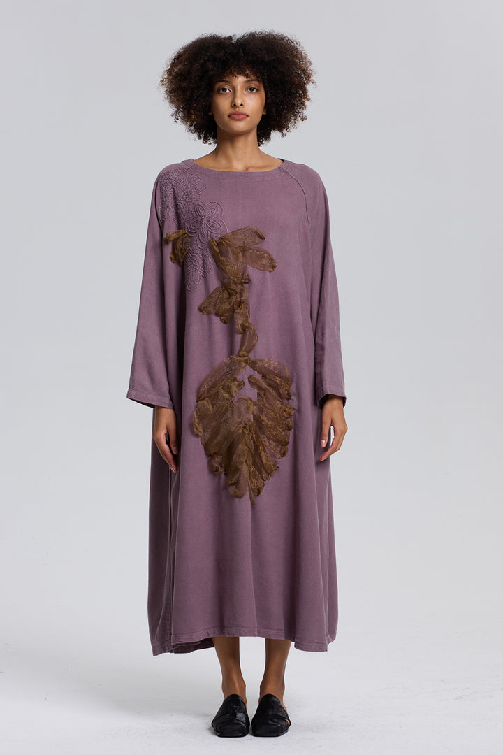 Delilah Linen Dress Purple