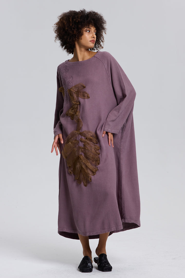 Delilah Linen Dress Purple