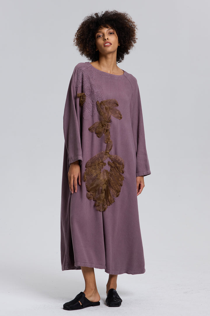 Delilah Linen Dress Purple