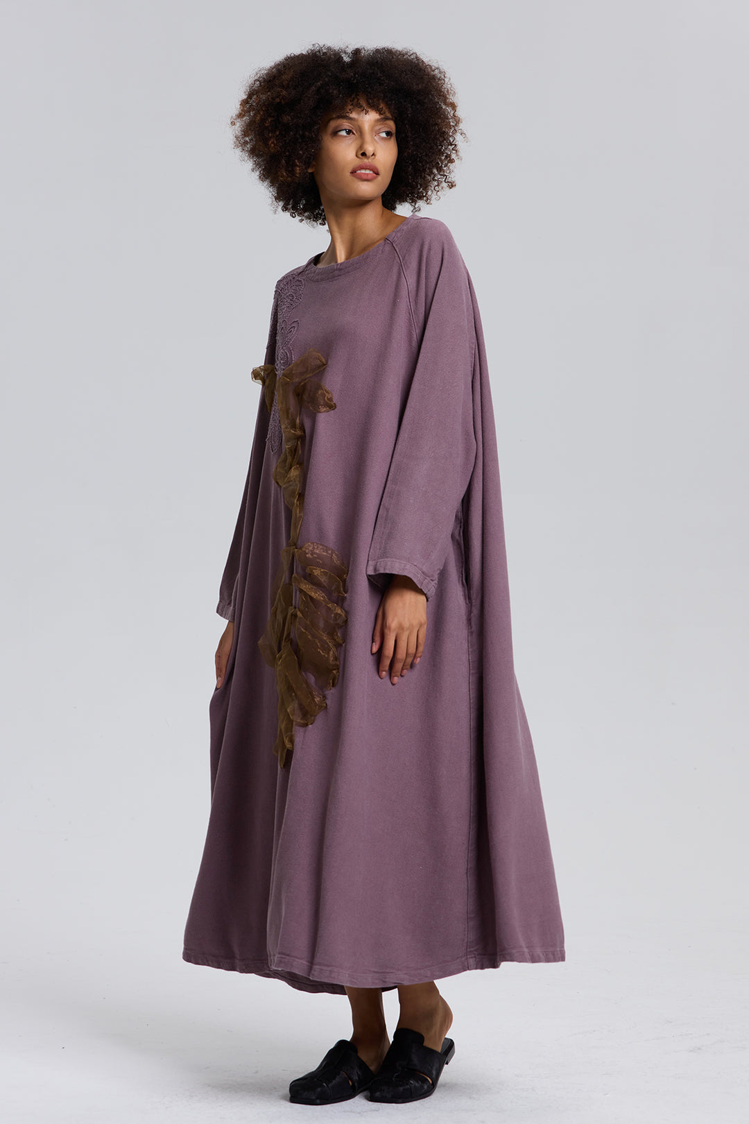 Delilah Linen Dress Purple