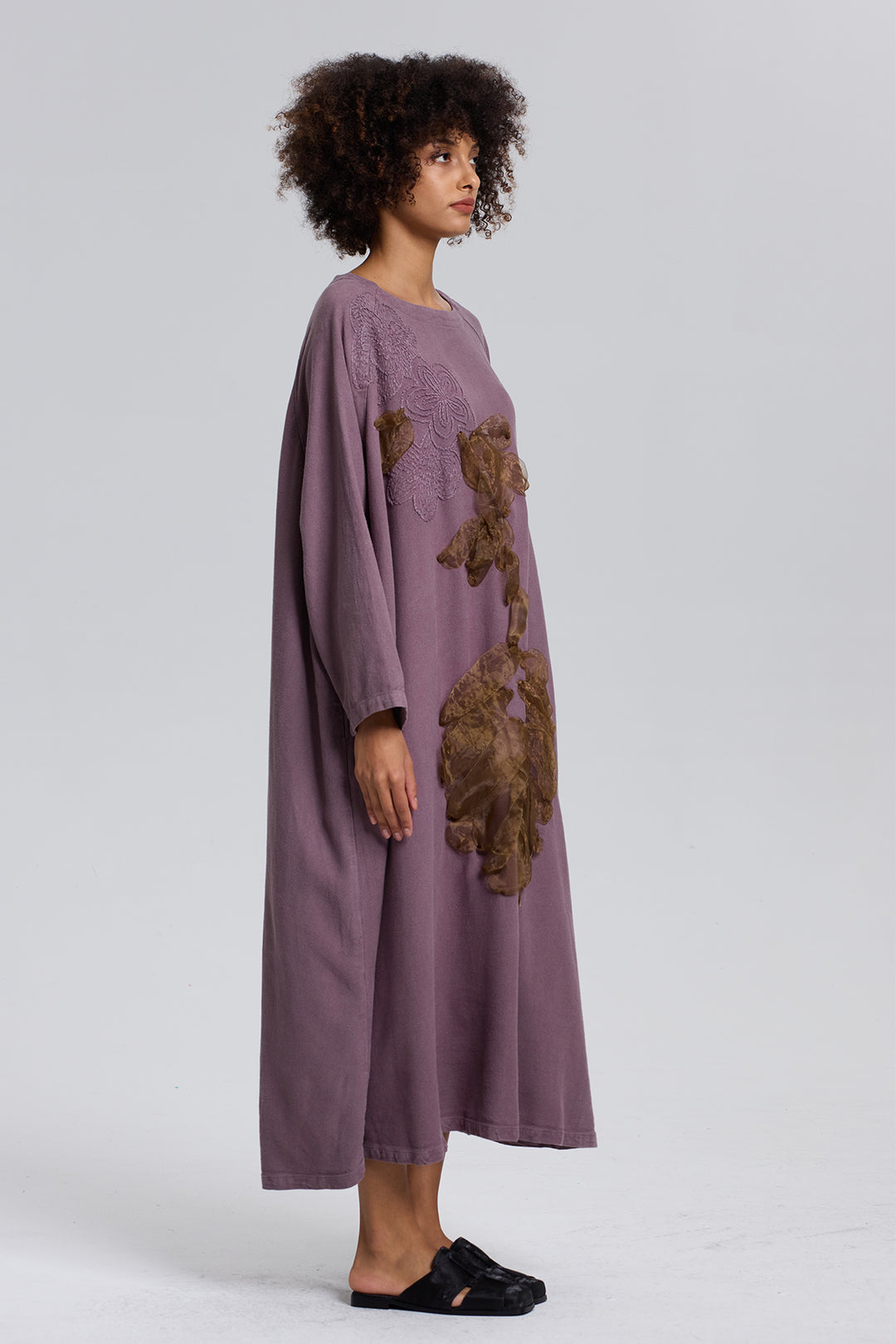 Delilah Linen Dress Purple