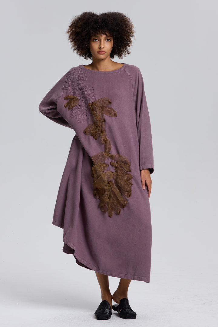 Delilah Linen Dress Purple