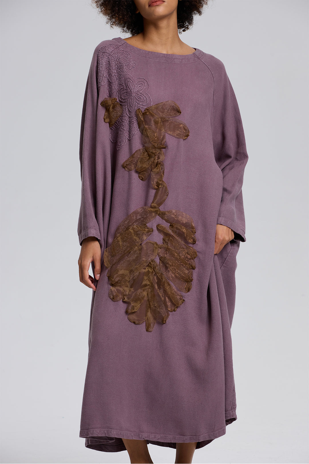 Delilah Linen Dress Purple