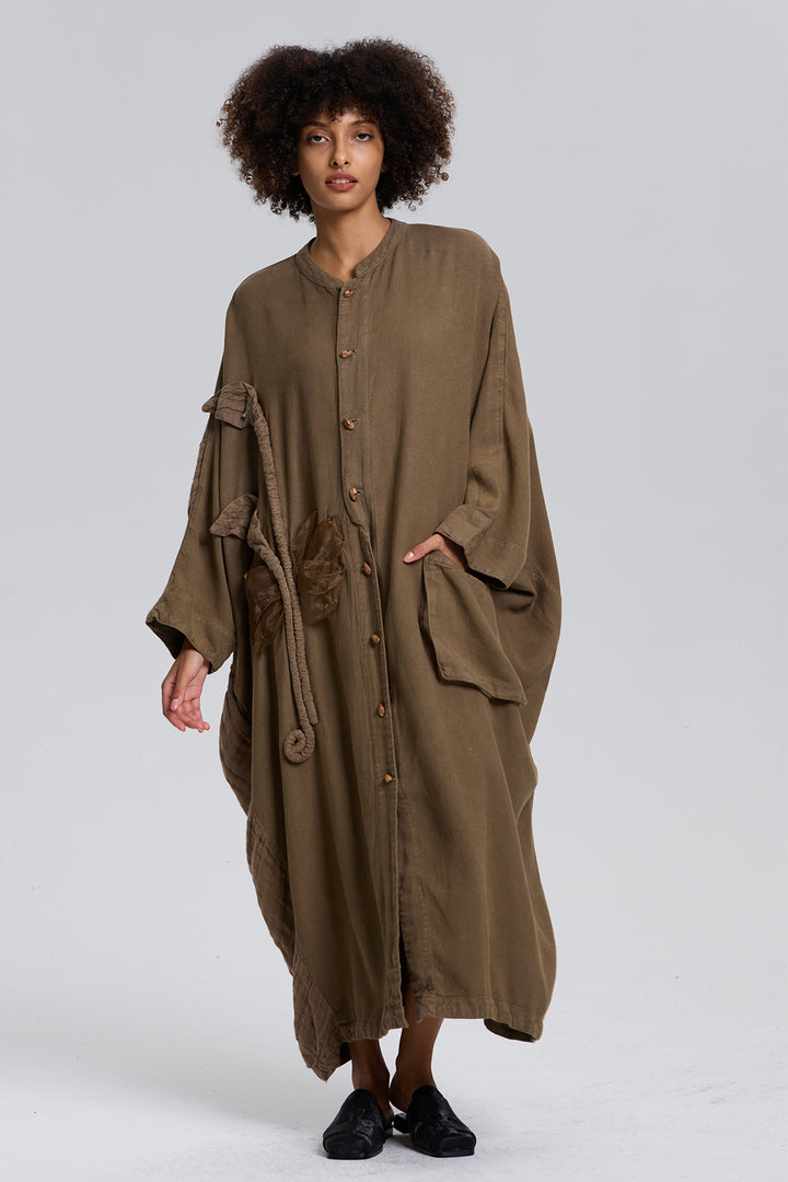 Irena Linen Dress Green