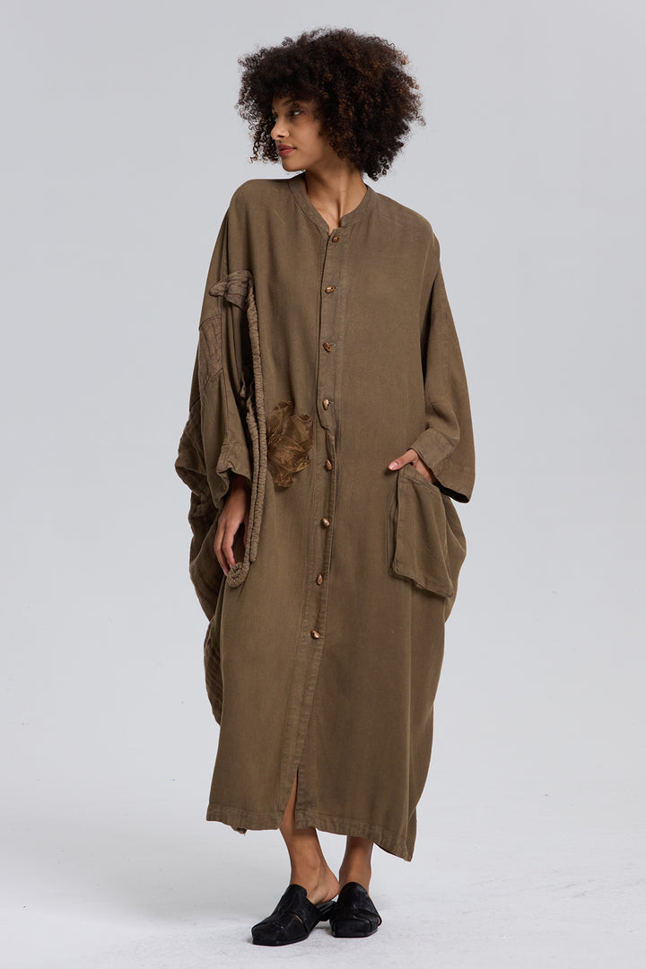 Irena Linen Dress Green