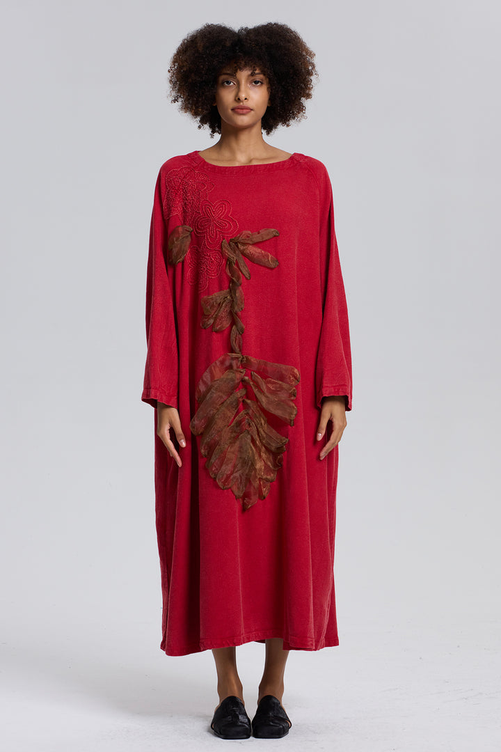 Delilah Linen Dress Red