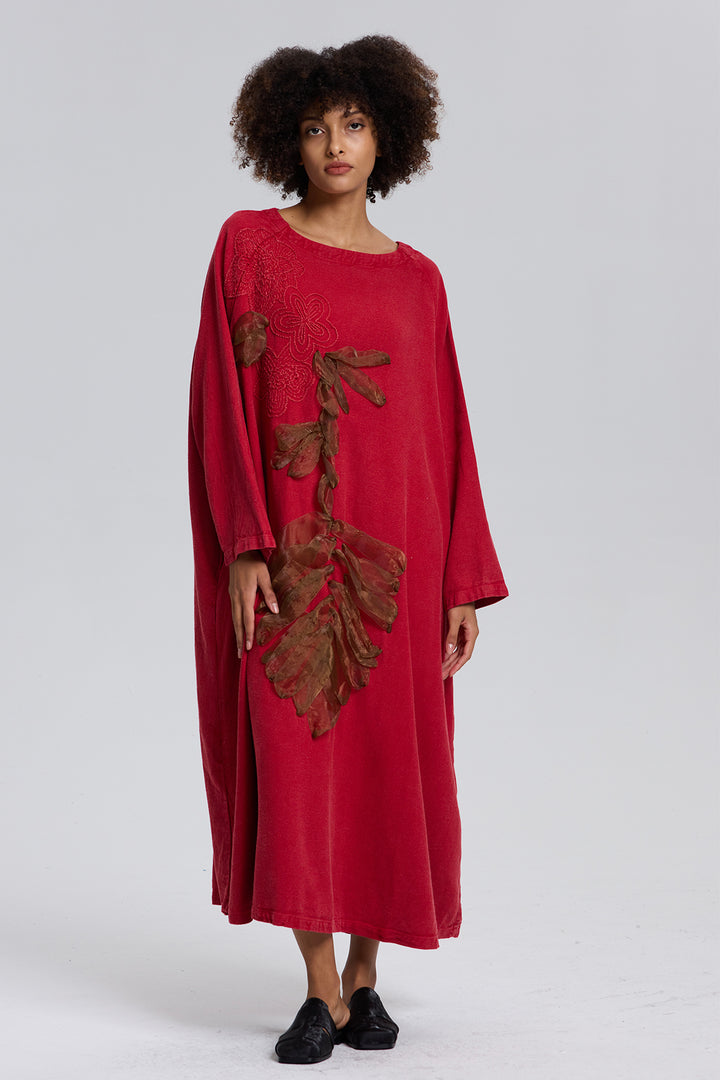 Delilah Linen Dress Red