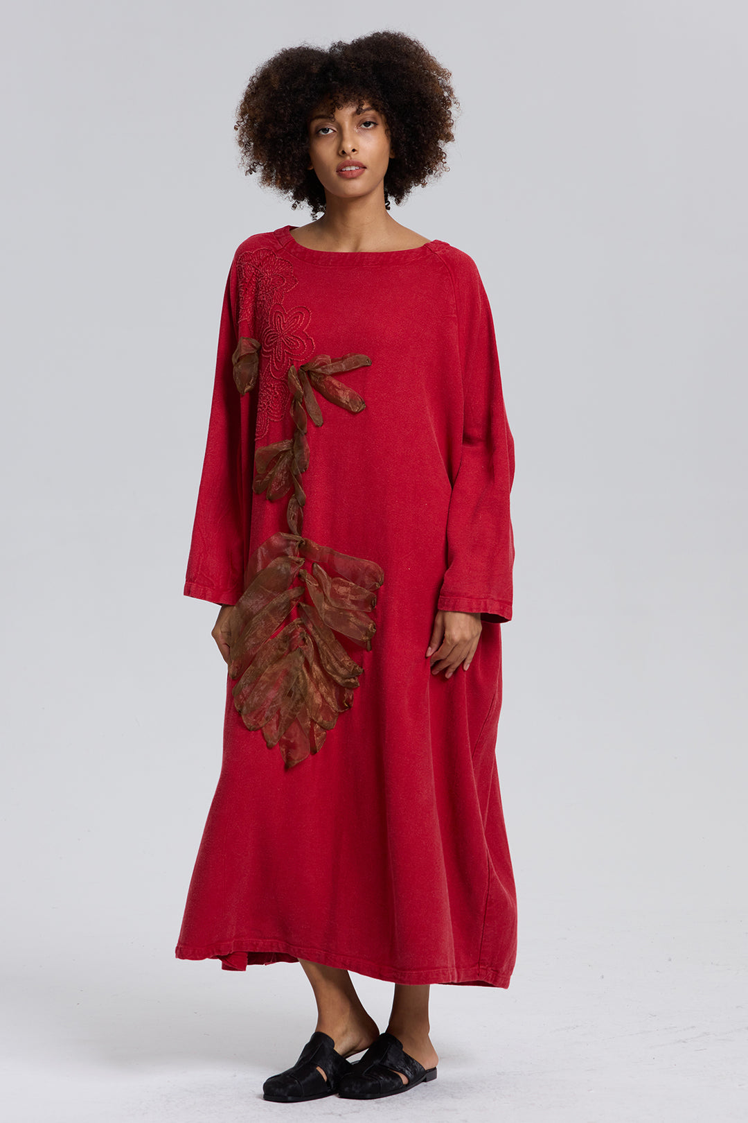 Delilah Linen Dress Red